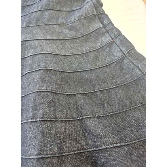 Vintage Denim Maxi Skirt Sz 8 Med Dark Fit & Flare Classic Preppy Closet Staple - Picture 6 of 9